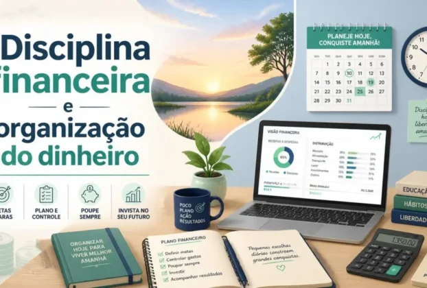 Controle financeiro pessoal com planilha e calculadora