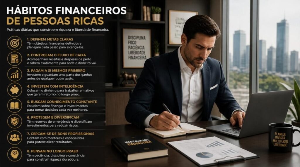 hábitos financeiros de pessoas ricas