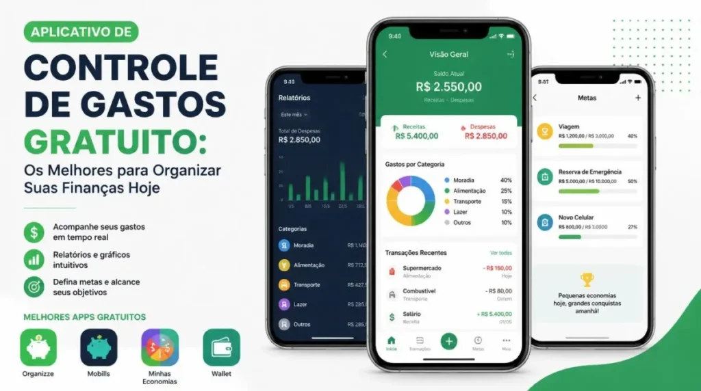 Aplicativo de Controle de Gastos Gratuito Os Melhores para Organizar Suas Finanças Hoje