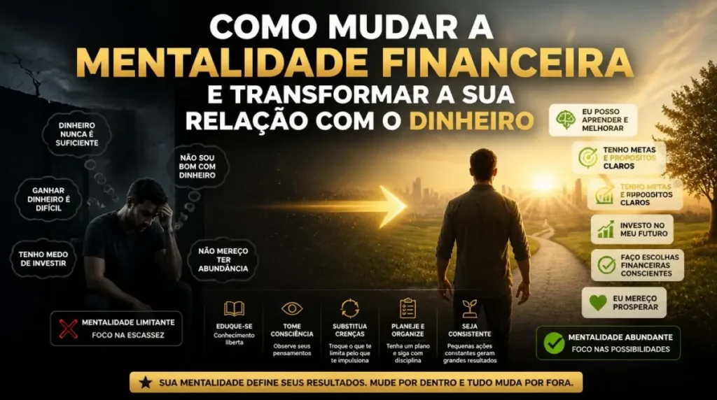 Como Mudar a Mentalidade Financeira e Transformar a Sua Relação com o Dinheiro