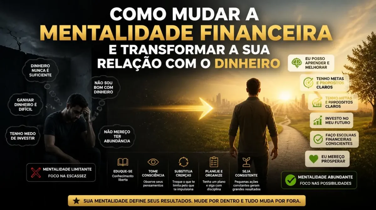 Como Mudar a Mentalidade Financeira e Transformar a Sua Relação com o Dinheiro