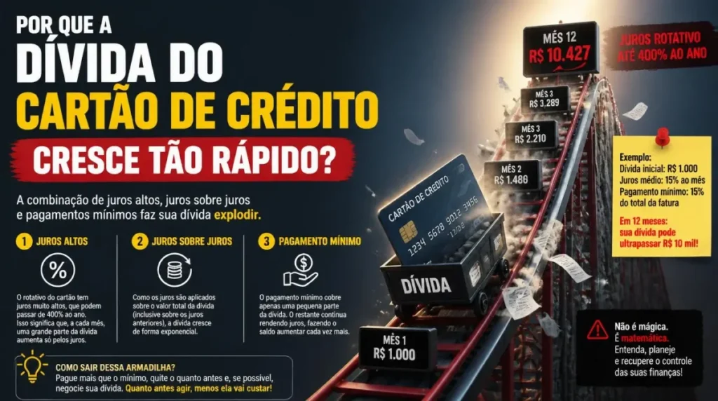 Por Que a Dívida do Cartão de Crédito Cresce Tão Rápido