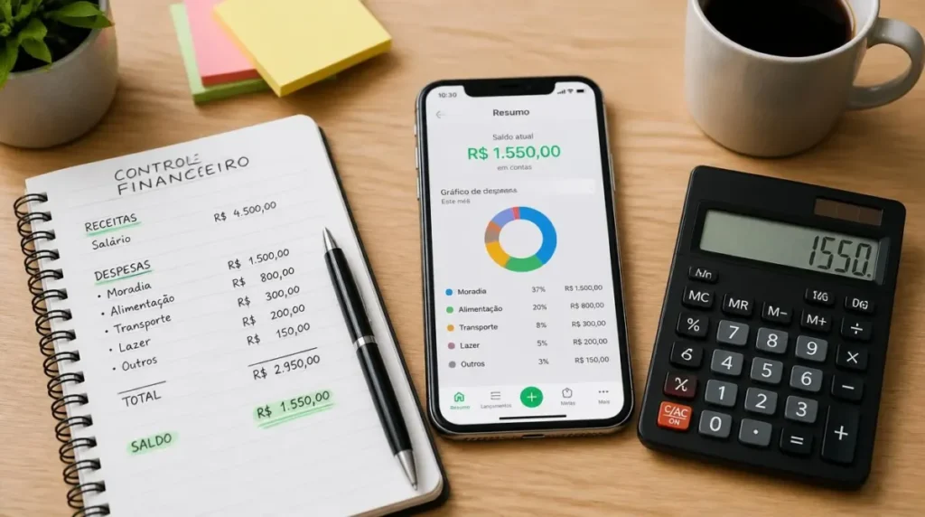 ferramentas controle financeiro pessoal planilha aplicativo