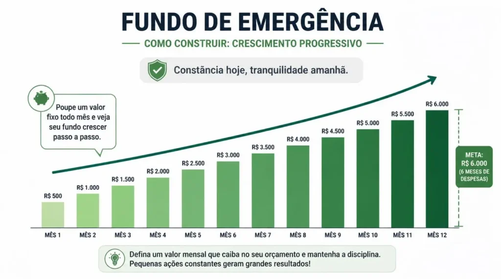 fundo de emergência como construir crescimento progressivo