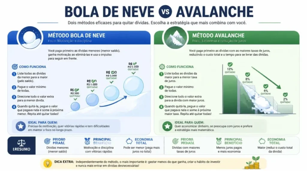 metodo bola de neve avalanche quitar dividas estrategia