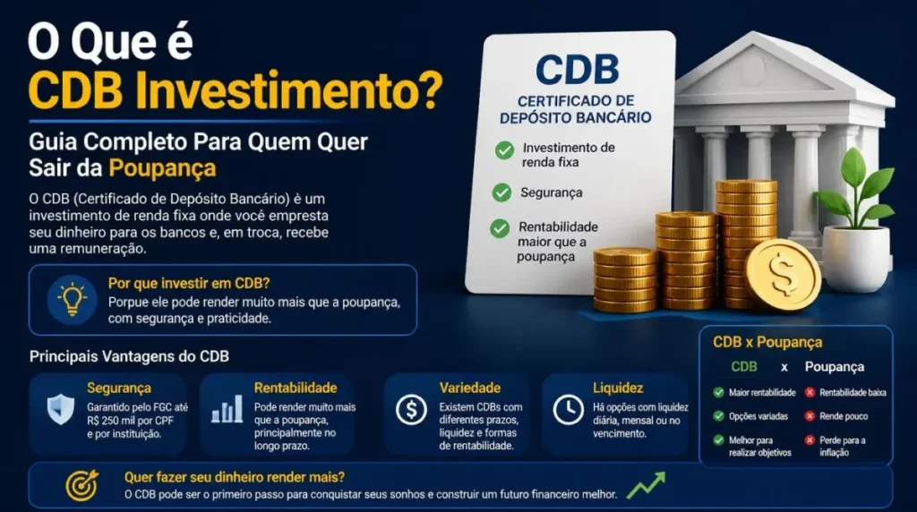 O Que é CDB Investimento Guia Completo Para Quem Quer Sair da Poupança