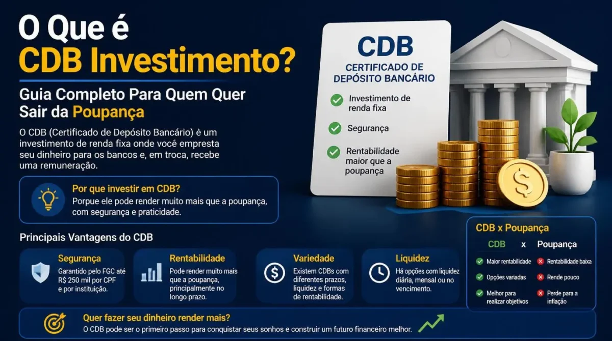 O Que é CDB Investimento Guia Completo Para Quem Quer Sair da Poupança